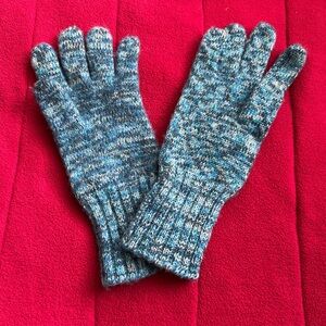 Handmade Cozy Blue Knit Gloves